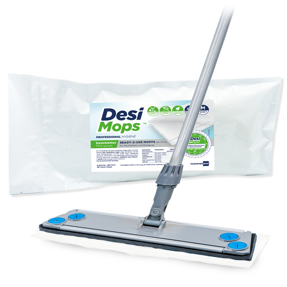 CleaningBox DesiMops M Reichweite bis 20 m², 42x13 cm, weiß, 5er ZIP-Pack