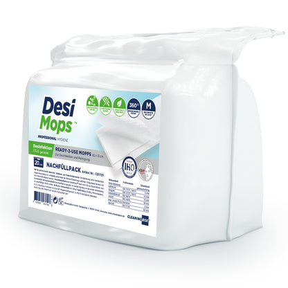 CleaningBox DesiMops M Reichweite bis 20 m², 42x13 cm, weiß, 2 x 20er Nachfüllpack