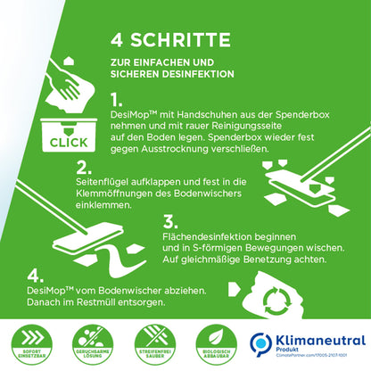 CleaningBox DesiMops S Reichweite bis 20 m², 25x13 cm, blau, 20er Spenderbox