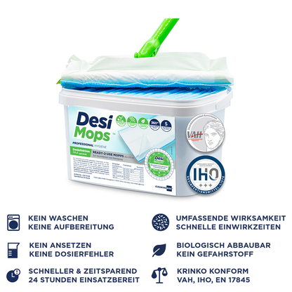 CleaningBox DesiMops S Reichweite bis 20 m², 25x13 cm, blau, 20er Spenderbox
