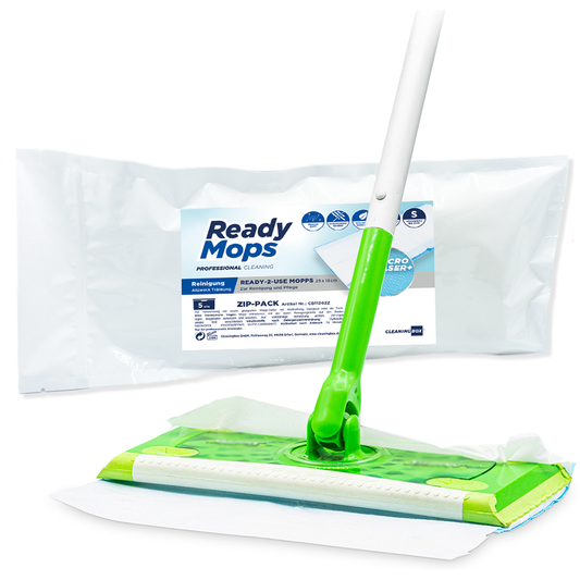CleaningBox ReadyMops S Allzweck Reichweite 20 m², 25x13 cm, blau, 5er ZIP-Pack