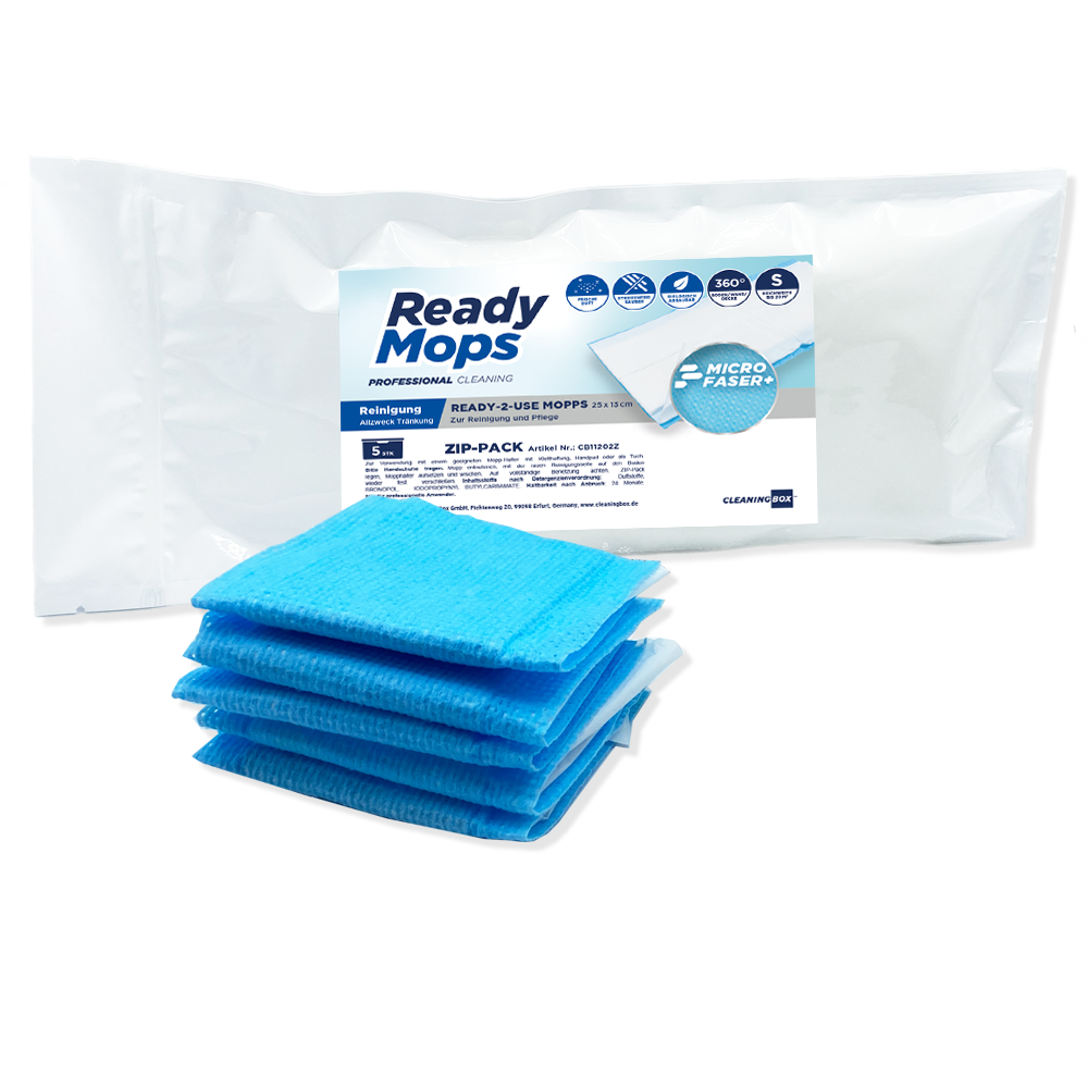 CleaningBox ReadyMops S Allzweck Reichweite 20 m², 25x13 cm, blau, 20er Spenderbox