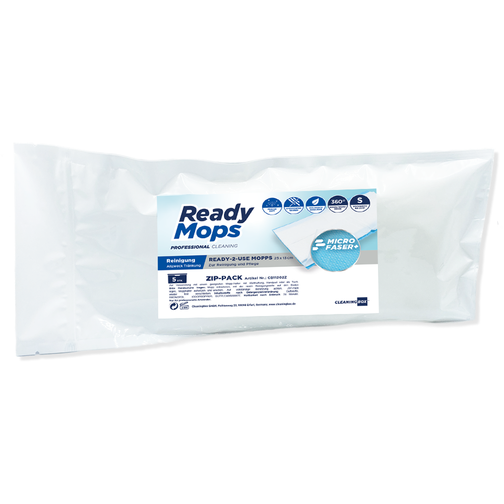 CleaningBox ReadyMops S Allzweck Reichweite 20 m², 25x13 cm, blau, 20er Spenderbox