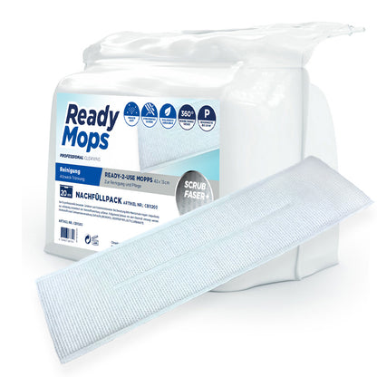 CleaningBox ReadyMops P Allzweck Reichweite 20 m², 42x13 cm, weiß, 2 x 20er Nachfüllpack