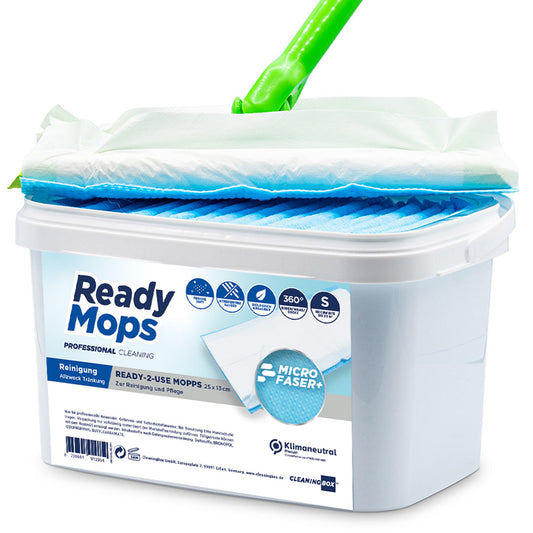CleaningBox ReadyMops S Allzweck Reichweite 20 m², 25x13 cm, blau, 20er Spenderbox