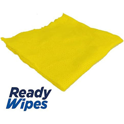 CleaningBox 5-in-1 Compostable ReadyWipes Sanitary &amp; Bathroom 50-Count Dispenser Box Yellow, 30x30 cm 